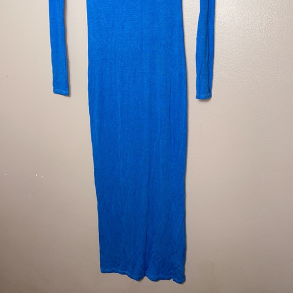 Enza Costa Silk Ribbed Scoop Back Midi Dress - Picture 2 of 10